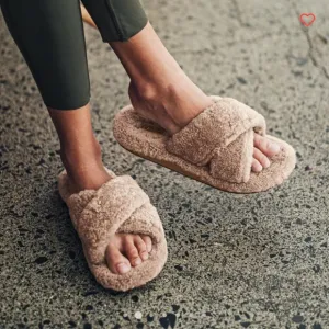 OluKai Hila Heu Genuine Shearling Slippers