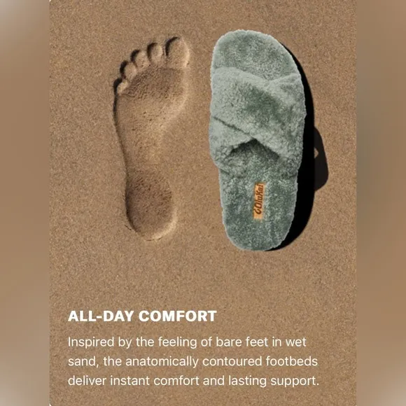 OluKai Hila Heu Genuine Shearling Slippers