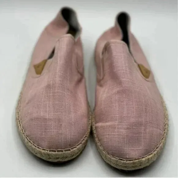 Olukai Kaula Pa’a Kapa Pink Linen Espadrille Shoes Women's US Size 11 EU 41