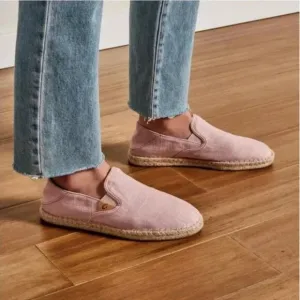 Olukai Kaula Pa’a Kapa Pink Linen Espadrille Shoes Women's US Size 11 EU 41