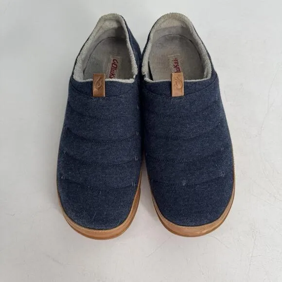 Olukai Mahana Shoes Mens Slippers Blue Slip On Comfort Size 13 Or 46