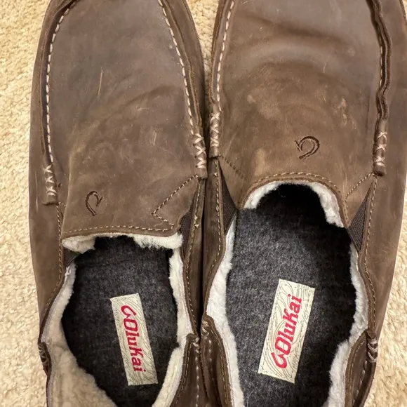 Olukai Men's Brown Slippers