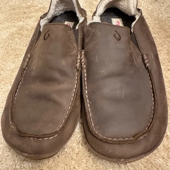 Olukai Men's Brown Slippers