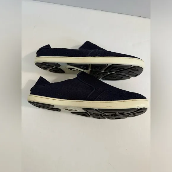 Olukai Men's Nohea Mesh Slip On Sneakers Trench Blue Comfort Shoes Size 11.5