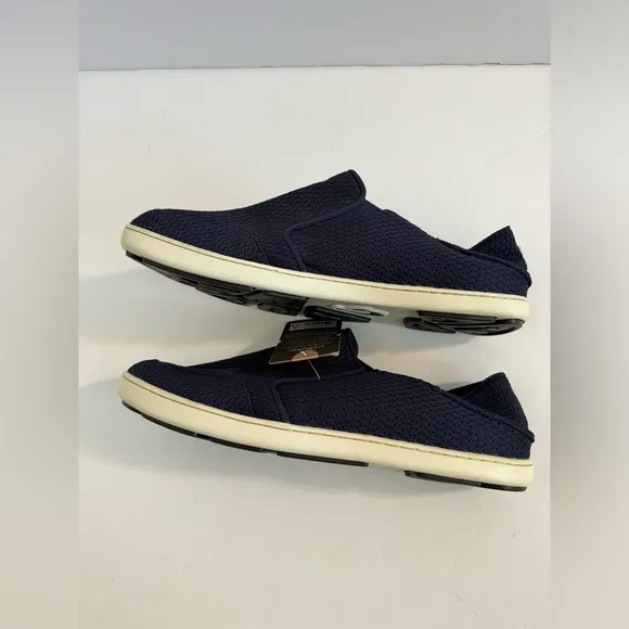 Olukai Men's Nohea Mesh Slip On Sneakers Trench Blue Comfort Shoes Size 11.5