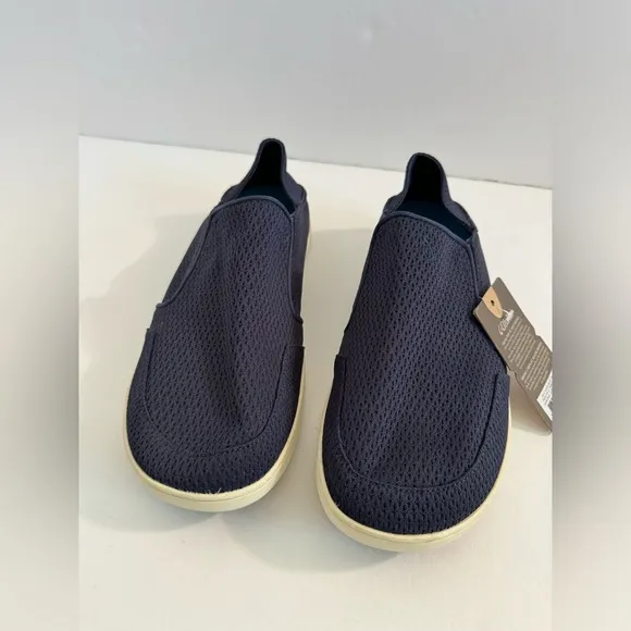Olukai Men's Nohea Mesh Slip On Sneakers Trench Blue Comfort Shoes Size 11.5
