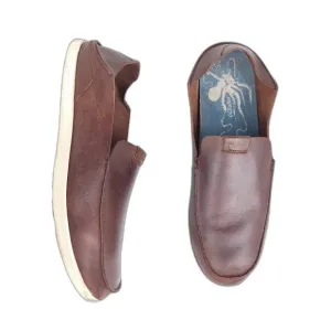 OLUKAI Nalukai Slip On Loafer Coffee Brown Leather Beachy Resort Old Money 13