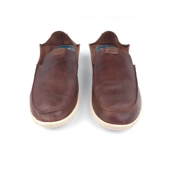 OLUKAI Nalukai Slip On Loafer Coffee Brown Leather Beachy Resort Old Money 13