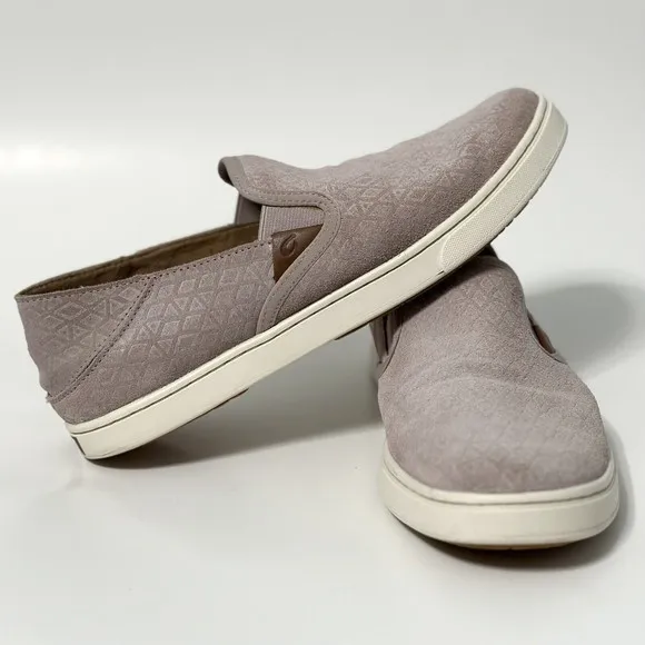OLUKAI Pahuea Women’s Size 9 Pink Slip On Suede Loafer Sneaker Slipper Shoes