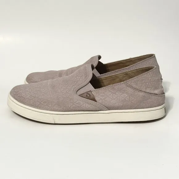 OLUKAI Pahuea Women’s Size 9 Pink Slip On Suede Loafer Sneaker Slipper Shoes