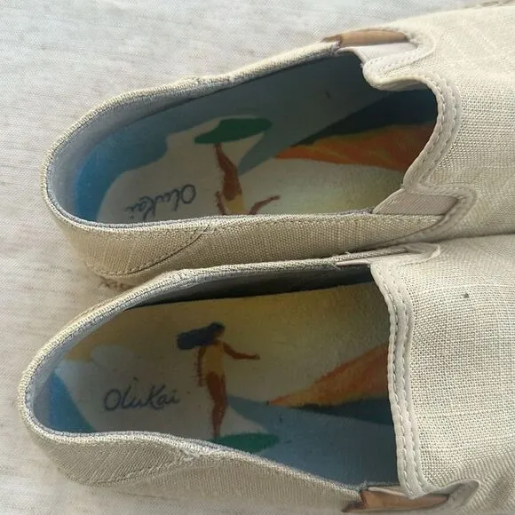 Olukai Women's Kaula Pa'a Kapa Espadrille Slip-On Shoes 7.5