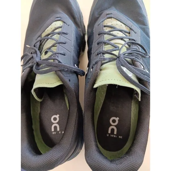 On Cloud 5 Men’s Running Shoes ALL BLACK &amp; Green SIZE 11.5  32.99262