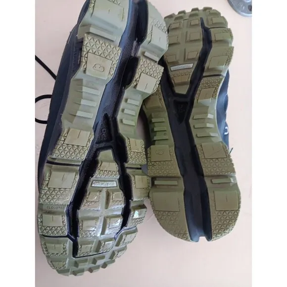 On Cloud 5 Men’s Running Shoes ALL BLACK &amp; Green SIZE 11.5  32.99262