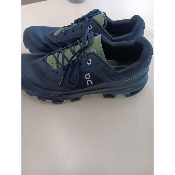 On Cloud 5 Men’s Running Shoes ALL BLACK &amp; Green SIZE 11.5  32.99262