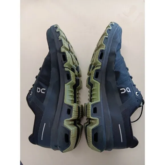On Cloud 5 Men’s Running Shoes ALL BLACK &amp; Green SIZE 11.5  32.99262