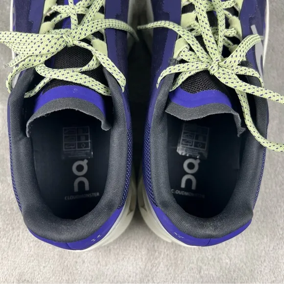 On Cloud Men's Cloudmonster Acai Aloe Sz 10.5 Purple Running Training Shoes EUC