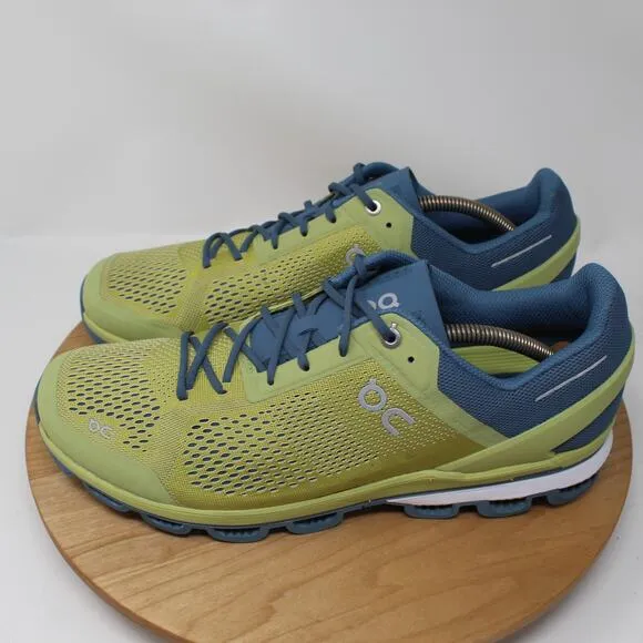On Cloud Shoes Mens 12 Cloudsurfer 5 Running Sneakers Green Blue Gym Workout