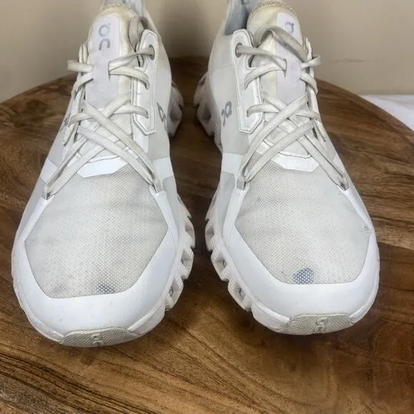 On Cloud X3 AD Undyed White Womens White Size 9 Athletic Running Shoes Sneakers