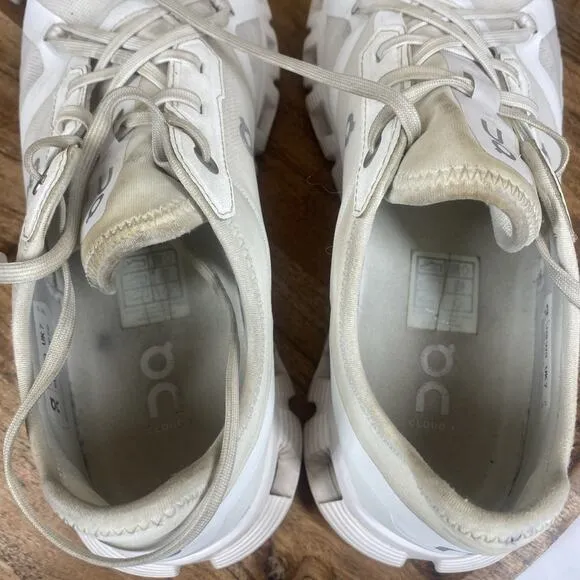 On Cloud X3 AD Undyed White Womens White Size 9 Athletic Running Shoes Sneakers