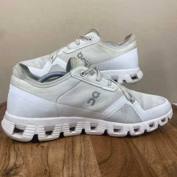 On Cloud X3 AD Undyed White Womens White Size 9 Athletic Running Shoes Sneakers
