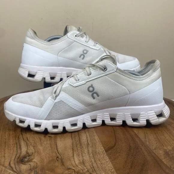 On Cloud X3 AD Undyed White Womens White Size 9 Athletic Running Shoes Sneakers