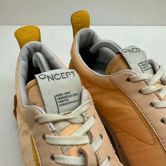 Oncept Tokyo Men's Retro Sneakers Running Shoes Peach Suede Nylon Size 7.5