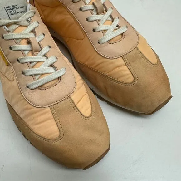 Oncept Tokyo Men's Retro Sneakers Running Shoes Peach Suede Nylon Size 7.5