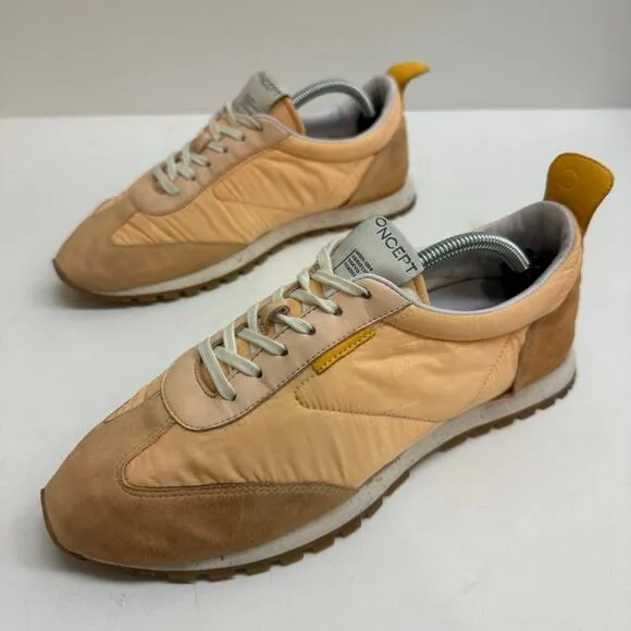 Oncept Tokyo Men's Retro Sneakers Running Shoes Peach Suede Nylon Size 7.5