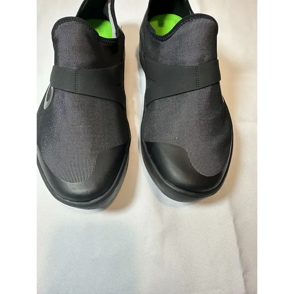 OOFOS OOmg Men's Size 12.5 Low Mesh Slip On Black Comfort Recovery Shoes EUC