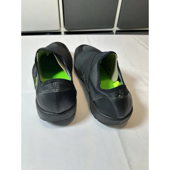 OOFOS OOmg Men's Size 12.5 Low Mesh Slip On Black Comfort Recovery Shoes EUC
