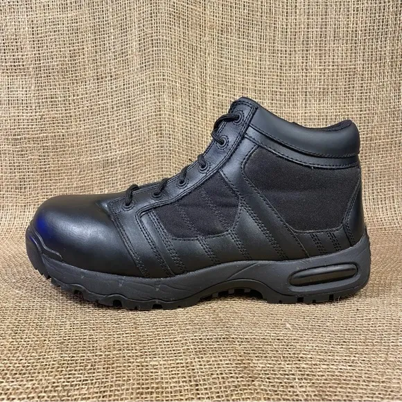 Original SWAT Boot Air Zip Safety Toe slip Oil Resistant Black Leather Sz 12