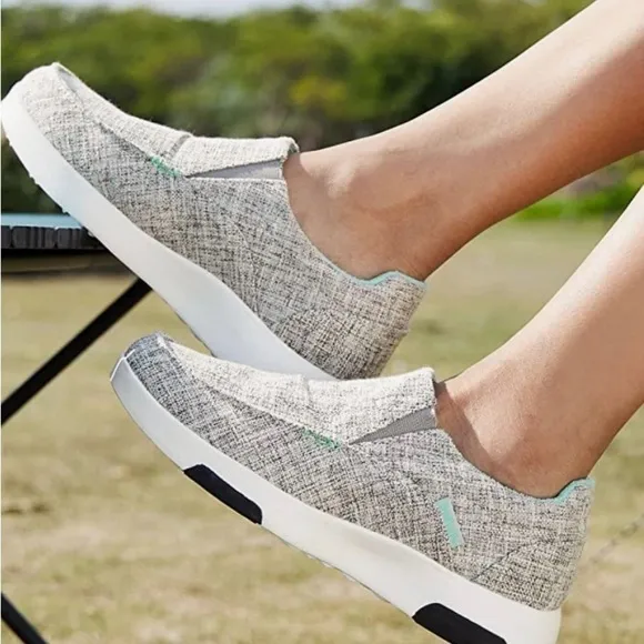 OrthoComfoot Women Canvas Slip on Shoes, Comfort Plantar Fasciitis size 8.5