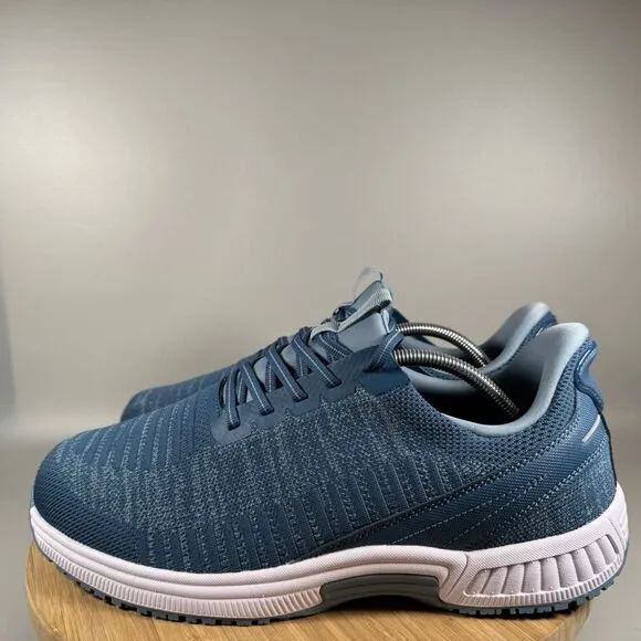 Orthofeet 20014 Yari Shoes Men's 11 4E Wide Blue Orthopedic Lace Up Sneakers NEW