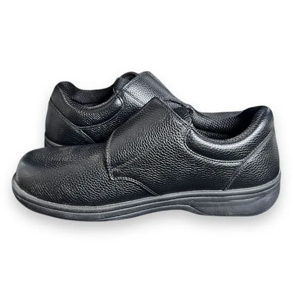 Orthofeet 510 Black Leather Orthopedic Pain Relief Shoes Men’s Size 10 Medium
