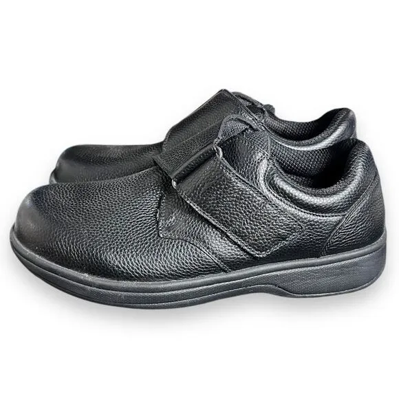 Orthofeet 510 Black Leather Orthopedic Pain Relief Shoes Men’s Size 10 Medium