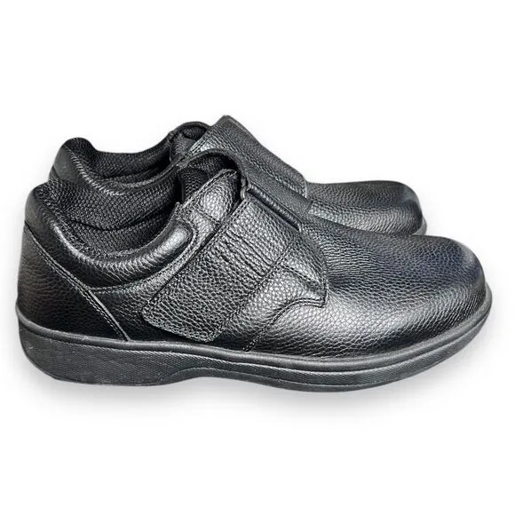 Orthofeet 510 Black Leather Orthopedic Pain Relief Shoes Men’s Size 10 Medium