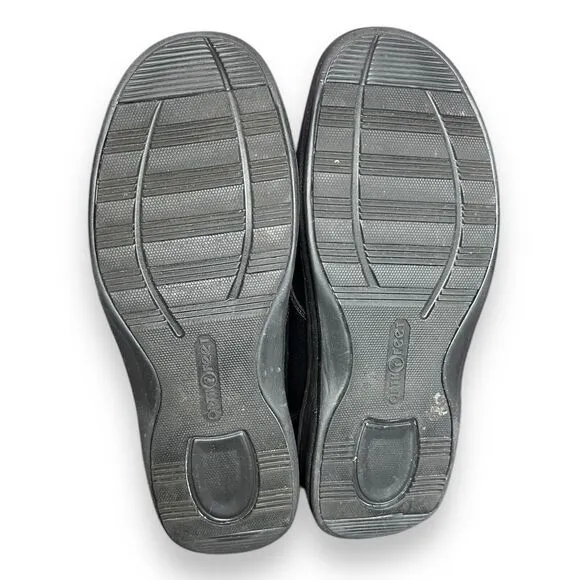Orthofeet 510 Black Leather Orthopedic Pain Relief Shoes Men’s Size 10 Medium