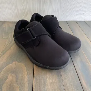 OrthoFeet 525 Bismarck Black Slip-On Orthopedic Shoes Mens Size 9.5 XXW (E8)
