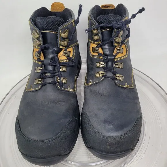 Orthofeet 681 Granite Composite Toe Work Boots Mens Sz 8.5 Black Safety Shoe 98%