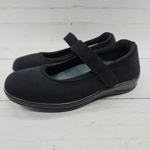 Orthofeet 827 Springfield Womens 7B Black Orthopedic Mary Jane Comfort Shoes