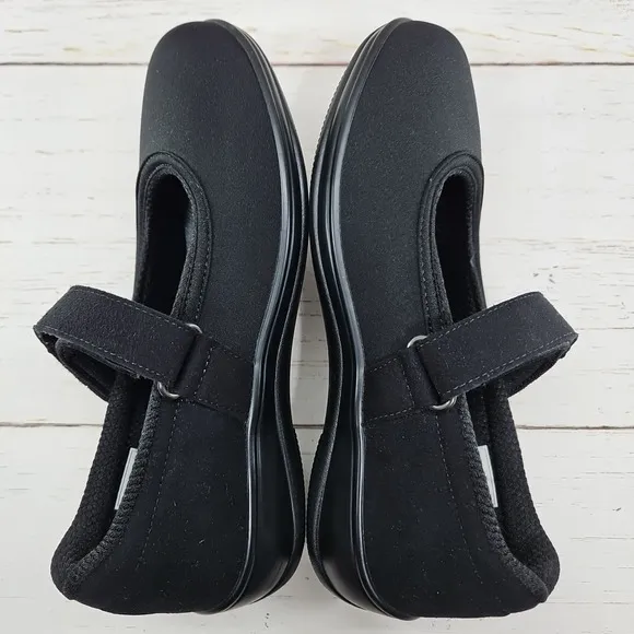 Orthofeet 827 Springfield Womens 7B Black Orthopedic Mary Jane Comfort Shoes