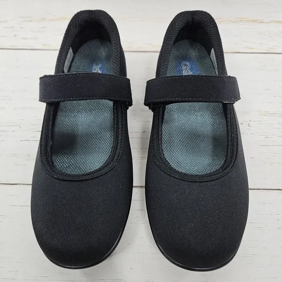 Orthofeet 827 Springfield Womens 7B Black Orthopedic Mary Jane Comfort Shoes
