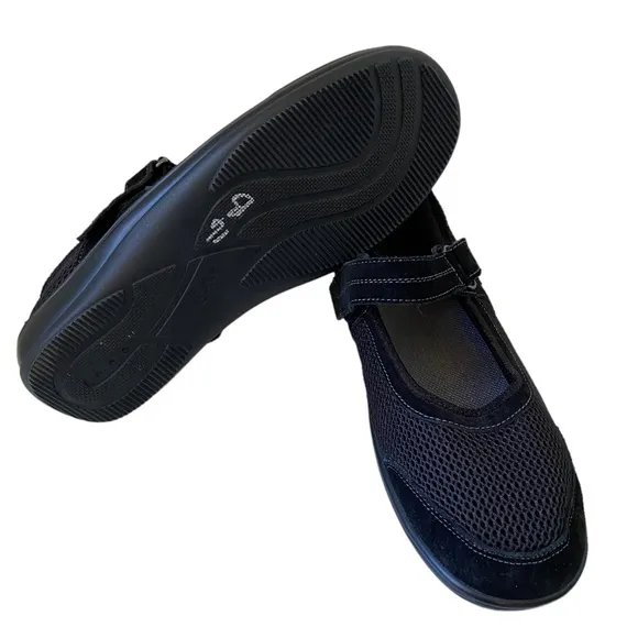 ORTHOFEET 851 Mary Jane Leather Shoes Gel Breathable Mesh Comfort 11 XWide 2E