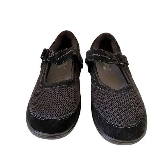 ORTHOFEET 851 Mary Jane Leather Shoes Gel Breathable Mesh Comfort 11 XWide 2E
