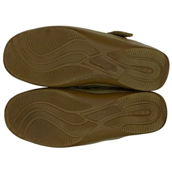 Orthofeet Athens Womens Sz 9 EE Extra Wide Mary Jane Orthopedic Shoes Brown 869