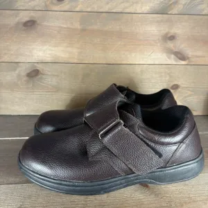 orthofeet broadway mens size 10 shoes brown leather orthopedic walking sneakers