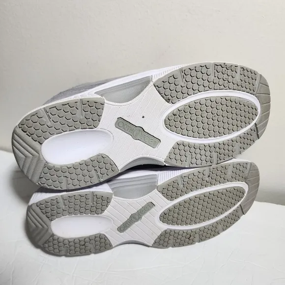 Orthofeet Francis Gray Knit Sneakers Orthopedic No Tie Shoes US Womens SZ 9 D