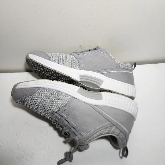 Orthofeet Francis Gray Knit Sneakers Orthopedic No Tie Shoes US Womens SZ 9 D