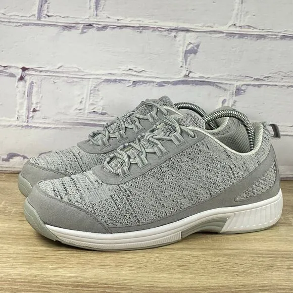 Orthofeet Lava Orthopedic Comfort Shoes Men's 9.5 X-Wide Gray Knit Sneakers 613