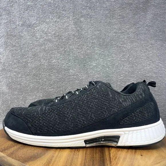 Orthofeet Lava Stretch Men's 13 4E EXTRA WIDE Black 619 Orthopedic Shoe Sneaker